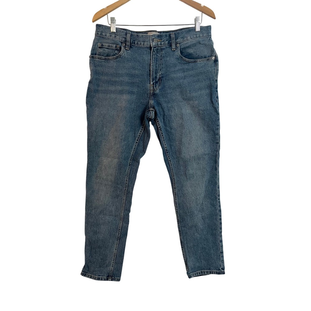 Everlane The Slim Fit Jean Organic Cotton Medium Wash Denim 33x30 Mens